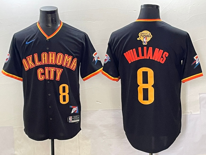 Men 2025 Oklahoma City Thunder #8 Williams black NBA Jersey style 
